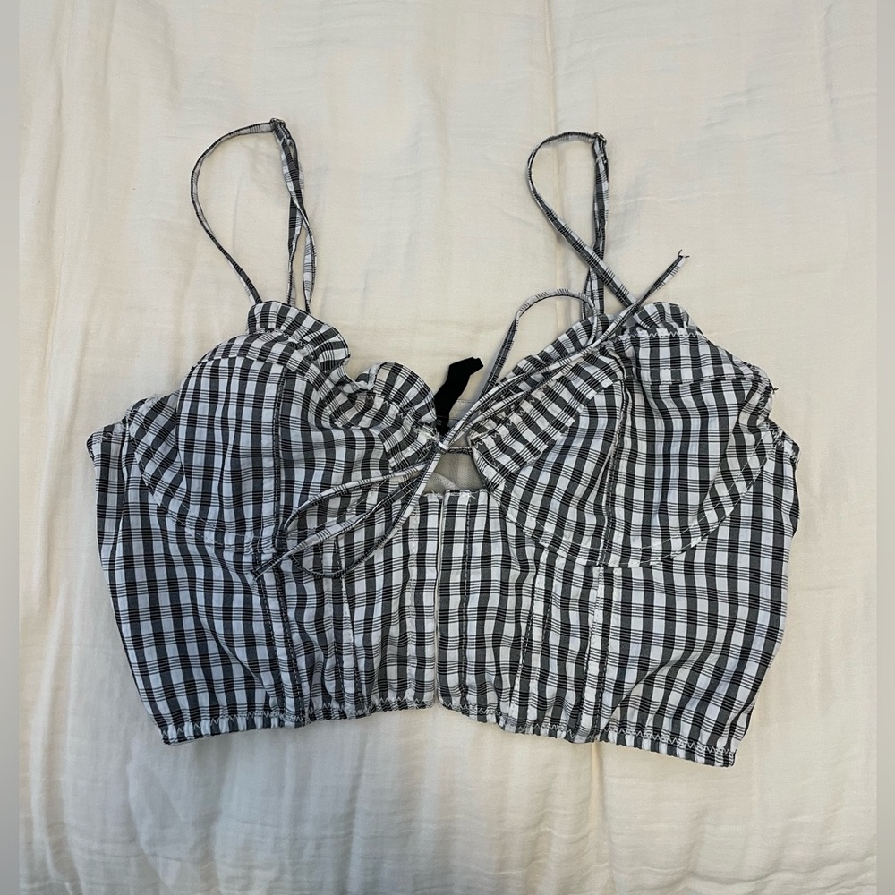 Urban Plaid Corset Top
